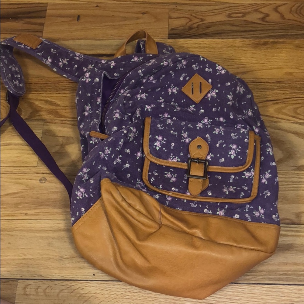 Purple Floral PB Teen Backpack